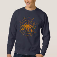 Éffrayant Halloween effrayant Orange Spider Web