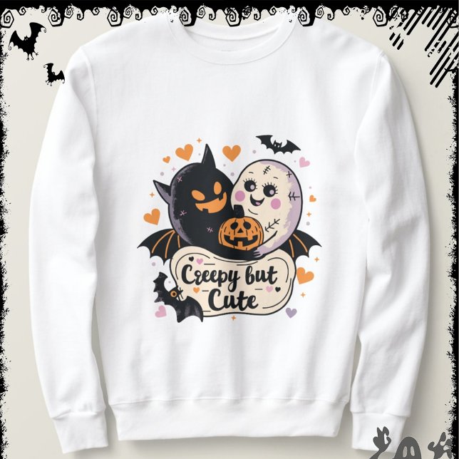 Sweatshirt Effrayant mais Mignon | ExDesigner | Halloween (Créateur téléchargé)