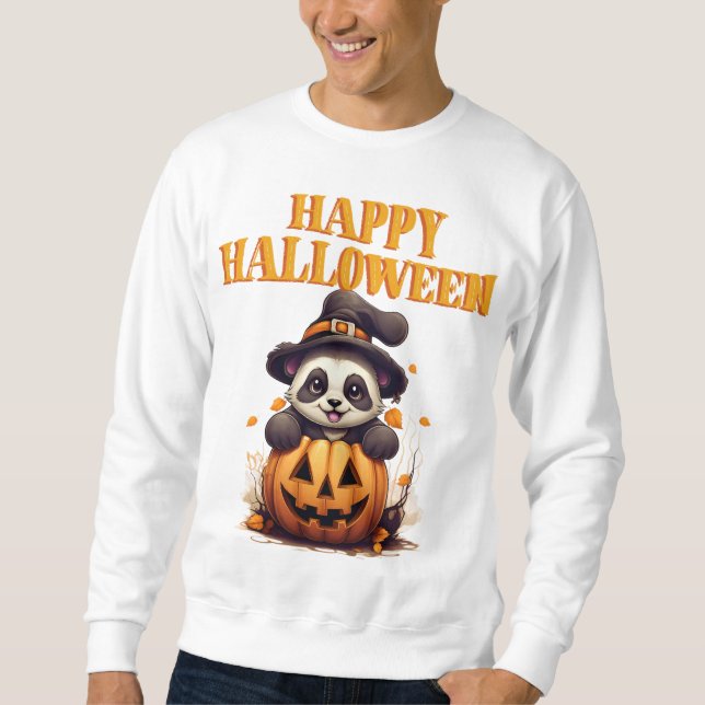 Sweatshirt Éffrayant Panda, Kawaii Halloween (Devant)