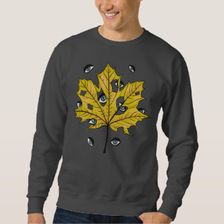 Sweatshirt Éffrayante feuille yeux Déplaisants étranges gosse