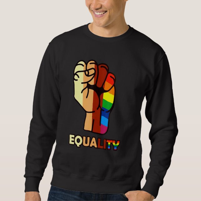 Sweatshirt Égalité des mains Lgbt (Devant)
