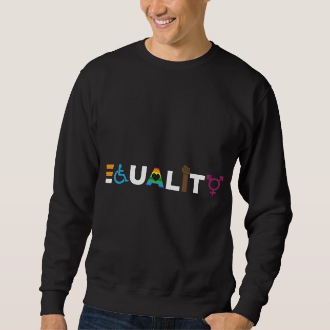Sweatshirt Egalité Droits de l'homme et égalité LGBTQ Unity P (Devant)