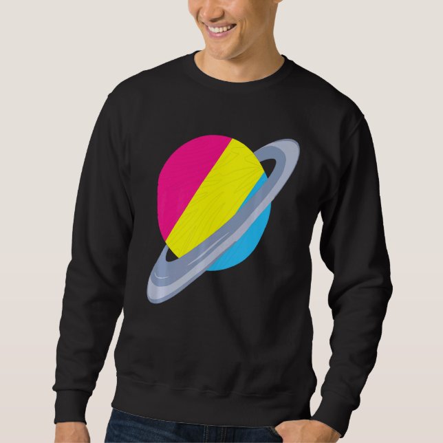 Sweatshirt Égalité Pan Fierté Mois Saturn Pansexualité Drapea (Devant)