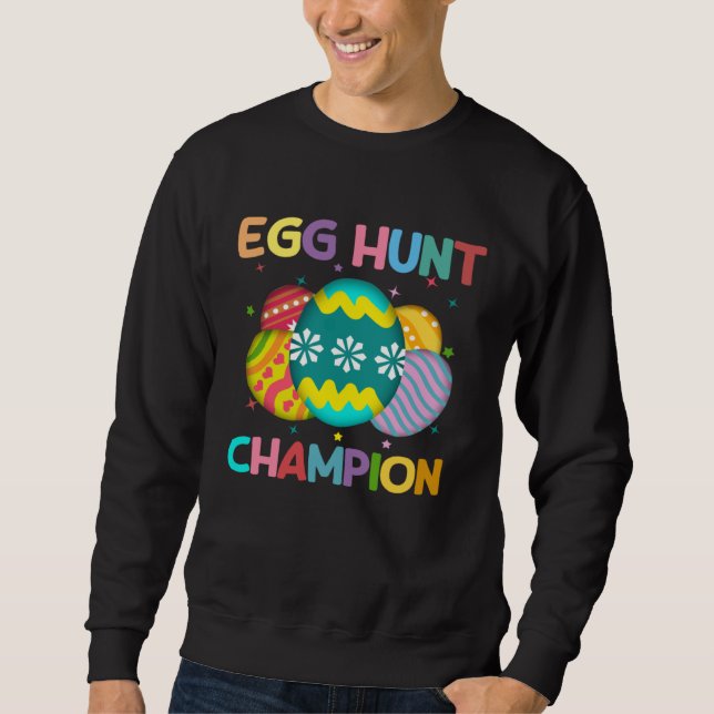 Sweatshirt Egg Hunt Champion  Easter Day Bunny Hunting Egg (Devant)