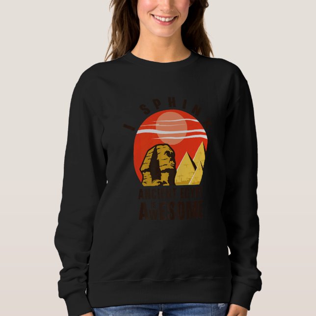 Sweatshirt Egyptian Pharaonic Hieroglyphs Symbols Myth Ancien (Devant)