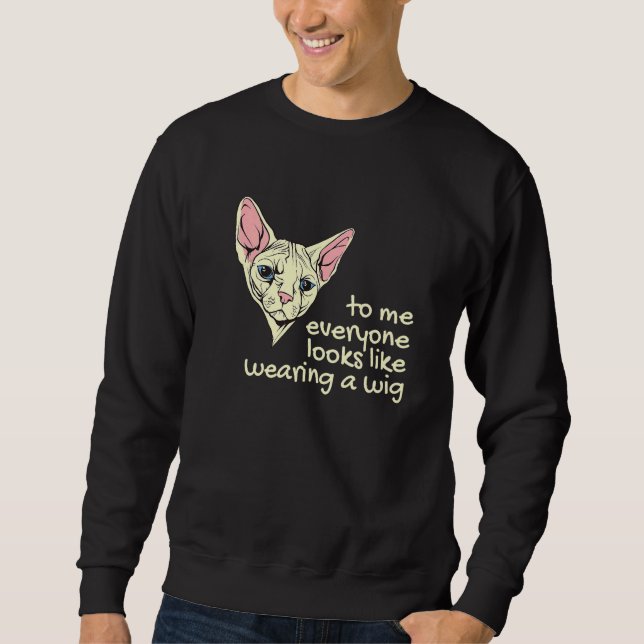 Sweatshirt Egyptian Sphynx Cat Hairless Cat   (Devant)