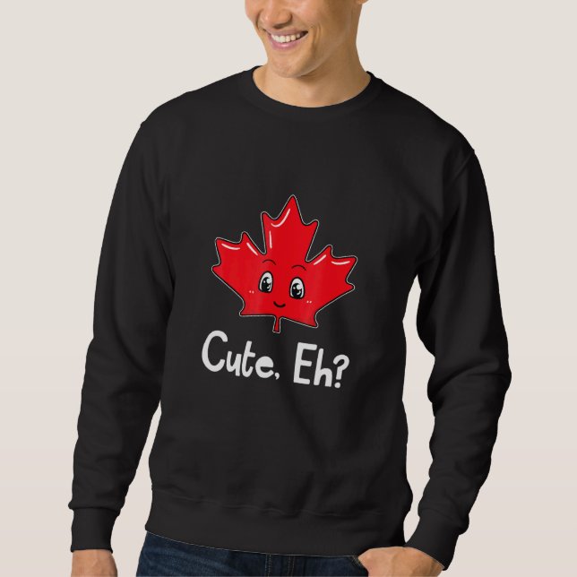 Sweatshirt Eh Drapeau canadien Feuille d'érable Canada Souven (Devant)