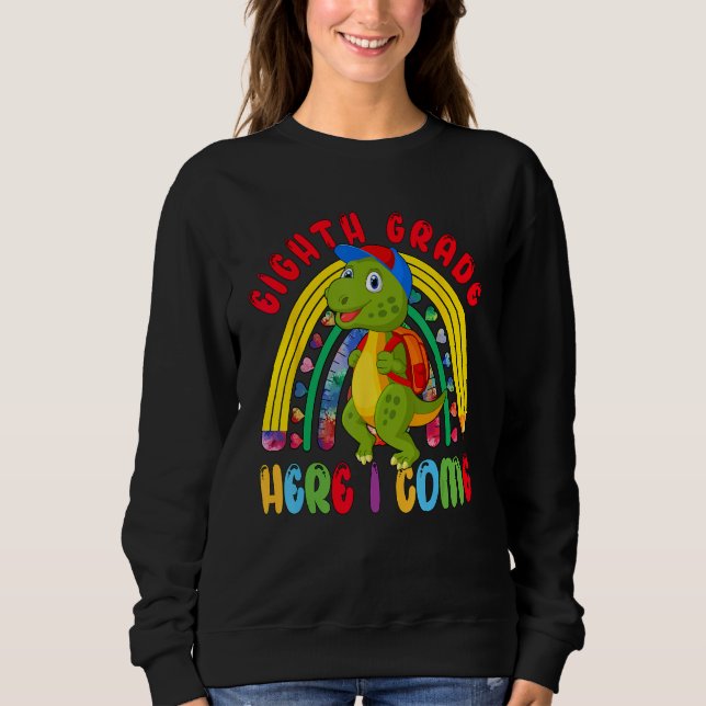 Sweatshirt Eighth Grade Costume Rex Student Rainbow Back To S (Devant)