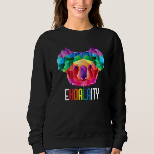 Sweatshirt Ekoalaity Koala Égalité Drapeau Arc-en-ciel Lgbtq