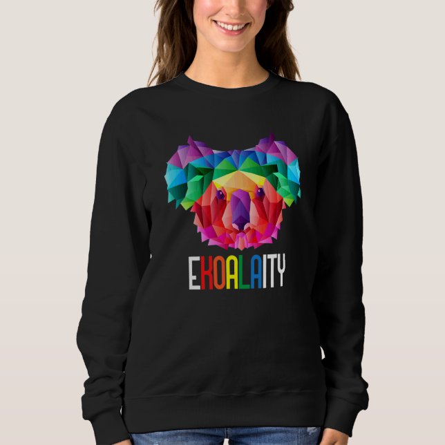 Sweatshirt Ekoalaity Koala Égalité Drapeau Arc-en-ciel Lgbtq  (Devant)
