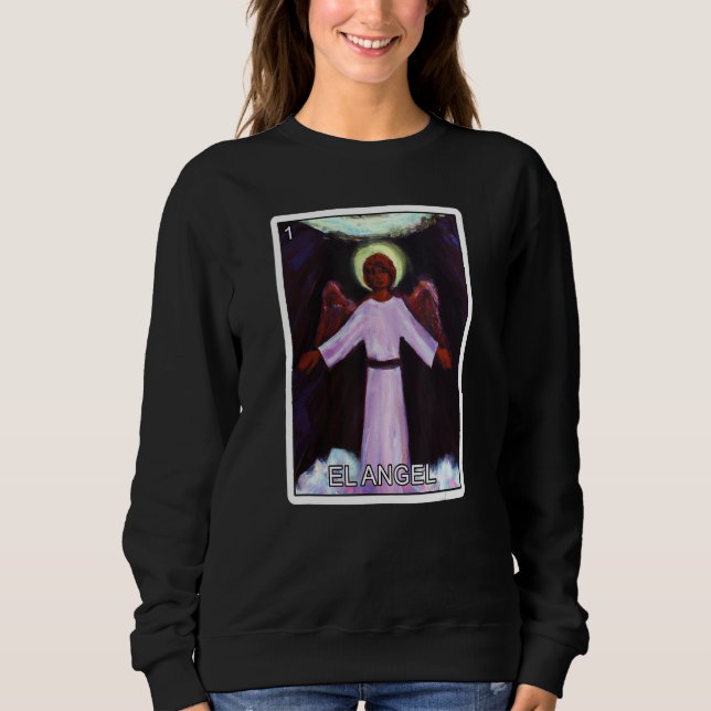 Sweatshirt El Angel The Angel Card Mexican Lottery Card El An (Devant)