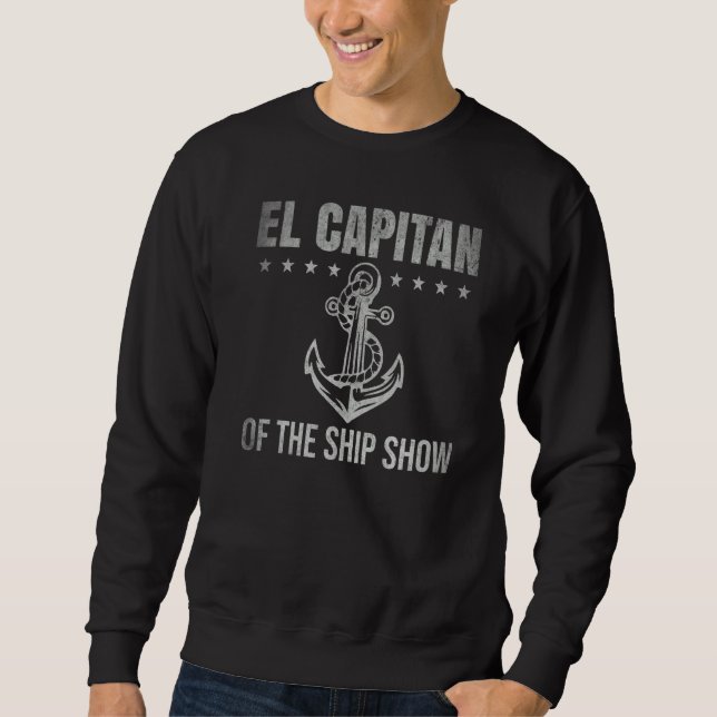 Sweatshirt El Capitan de l'émission de bateau de marin espagn (Devant)