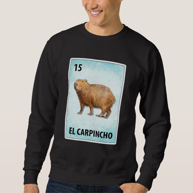 Sweatshirt El Carpincho Mexicaine Capybara Cartes 1 (Devant)