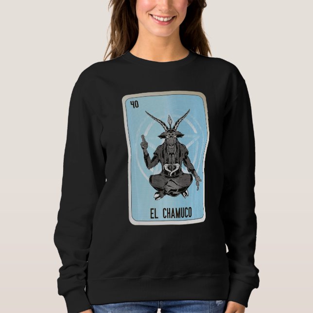 Sweatshirt El Chamuco Mexican Slang Lottery Bingo Cards  1 (Devant)