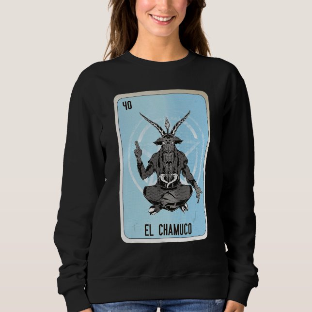 Sweatshirt El Chamuco Mexican Slang Lottery Bingo Cards 2 (Devant)