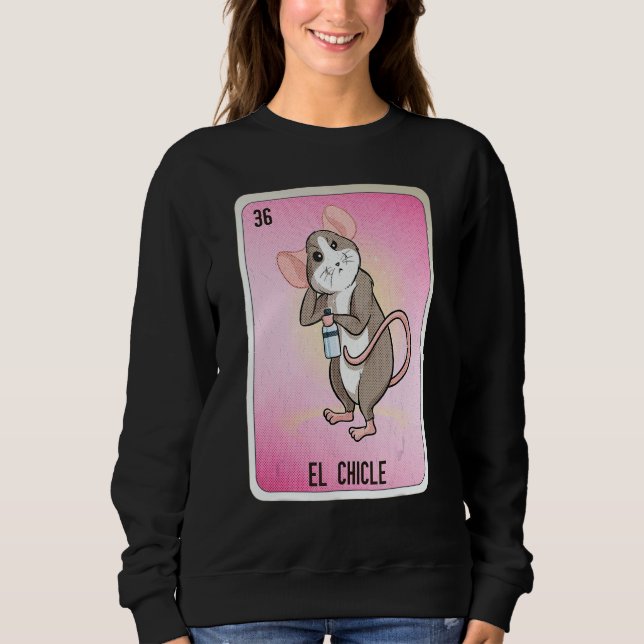 Sweatshirt El Chicle Mexican Slang Lottery Bingo Cards (Devant)
