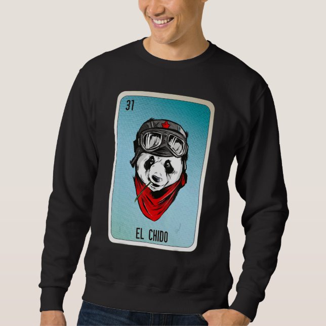 Sweatshirt El Chido Mexican Slang Lottery Bingo Cards (Devant)