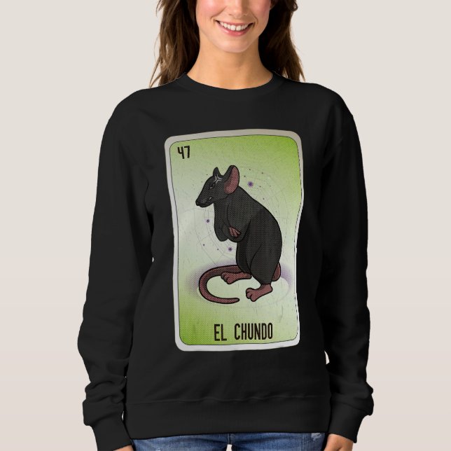 Sweatshirt El Chundo Mexican Slang Lottery Bingo Cards (Devant)