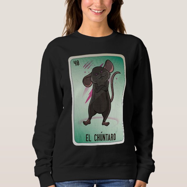Sweatshirt El Chuntaro Mexican Slang Lottery Bingo Cards (Devant)