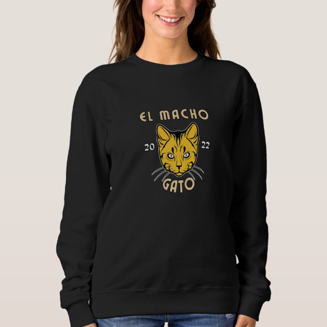 Sweatshirt El Macho Gato Chat Kitty 1 (Devant)