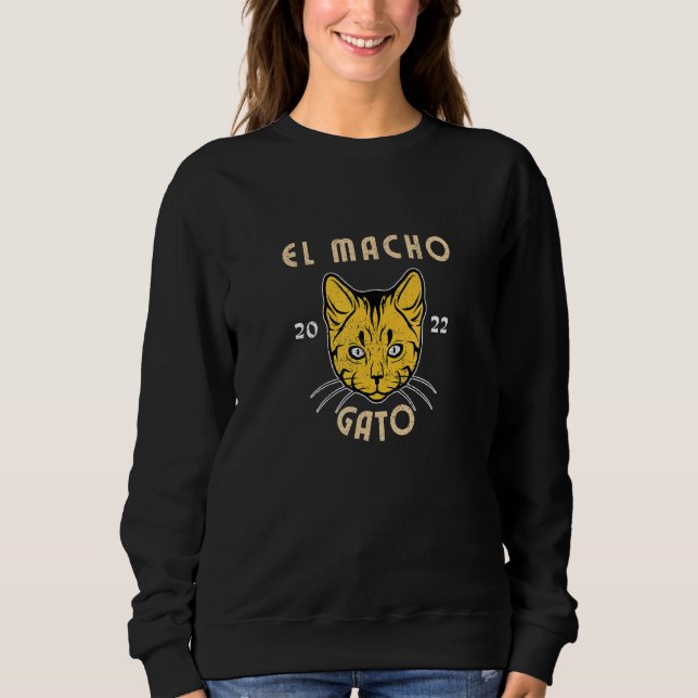 Sweatshirt El Macho Gato Chat Kitty 2 (Devant)