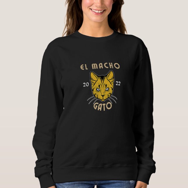 Sweatshirt El Macho Gato Chat Kitty 2 (Devant)