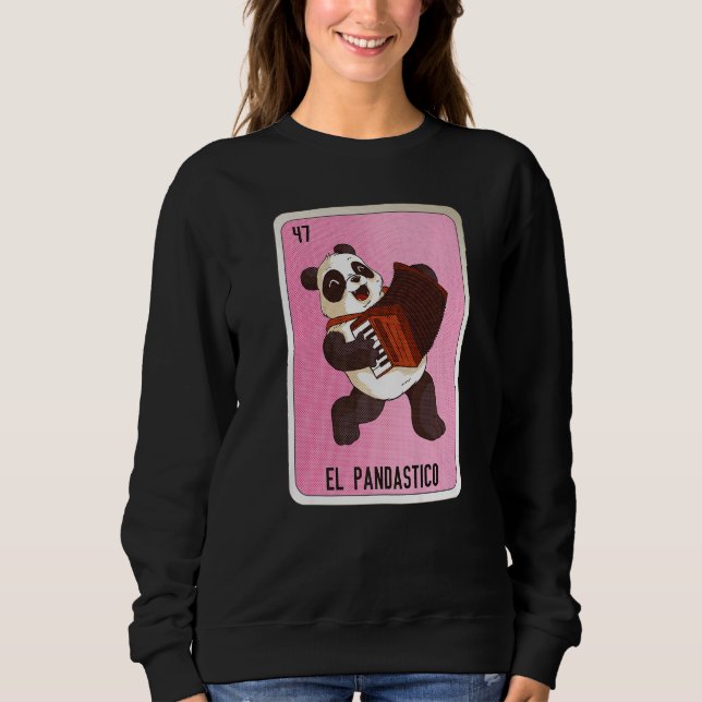 Sweatshirt El Pandastico Mexican Slang Lottery Bingo Cards   (Devant)