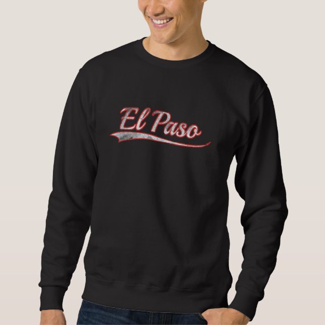 Sweatshirt El Paso Vintage Varsity Style Throwback (Devant)