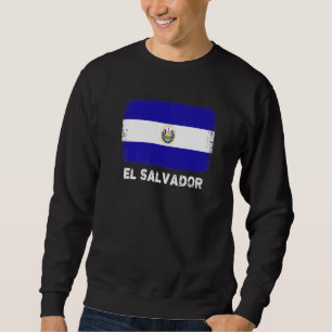 Sweatshirt El Salvador Drapeau Soutien Peuple Salvadorien Fem