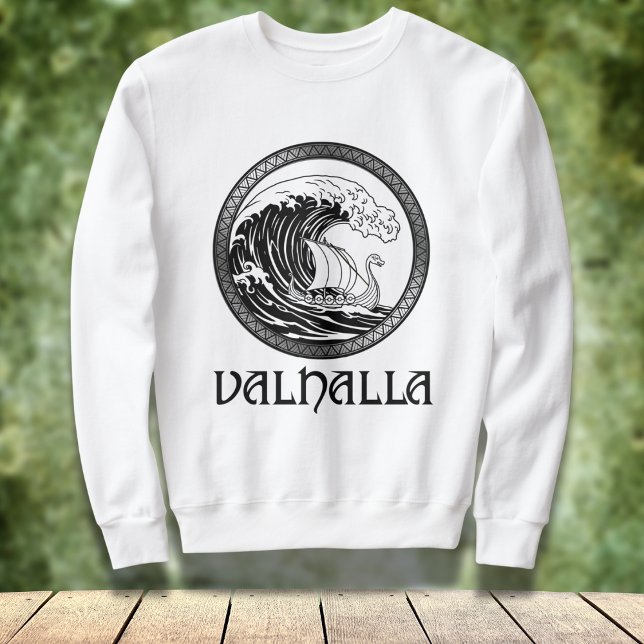 Sweatshirt El Valor del Vikingo (Hombres guerreros enfrentan las Olas de la vida con espíritu vikingo)