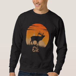 Sweatshirt Élan Animal Chaud Dans La Montagne Dans La Nature