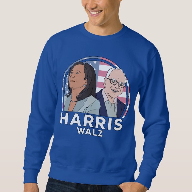 Sweatshirt Élection de Harris Walz (Devant)