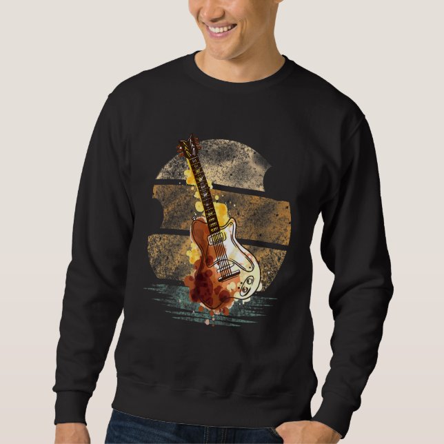 Sweatshirt Electric Guitar Musical Artist Guitarist Sunset (Devant)