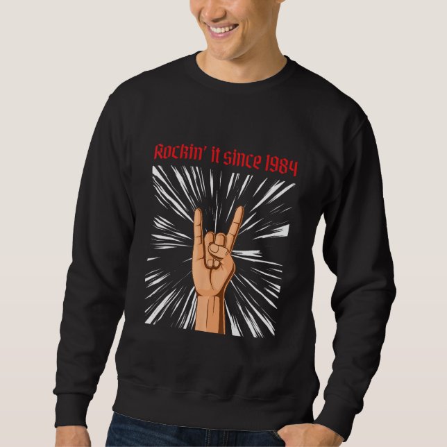 Sweatshirt Electric guitar Rock Hard guitarist guitar born in (Devant)