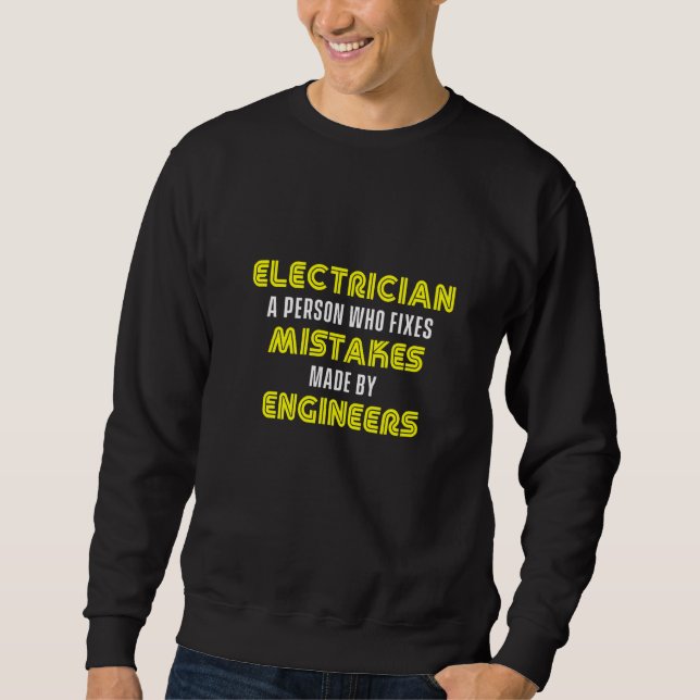 Sweatshirt Electrician Engineer Lineman Electric Craftsman Hi (Devant)