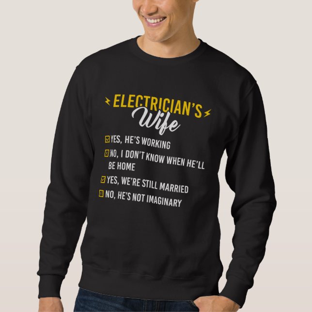Sweatshirt Electricians Wife Lineman Spouse Electric Mechanic (Devant)
