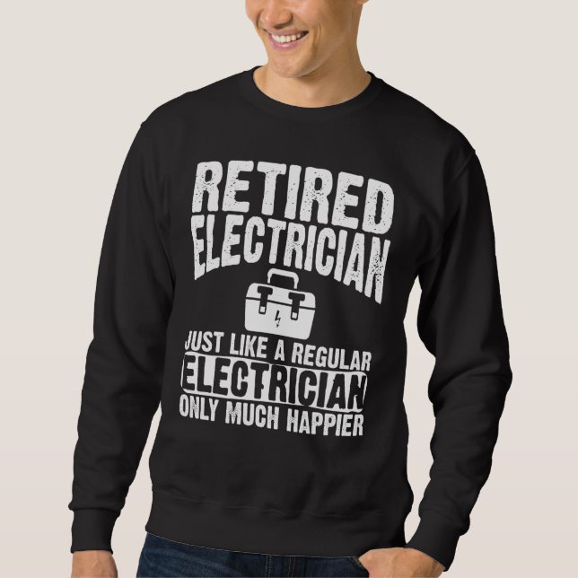 Sweatshirt Electricien à la retraite Appareils Electriciens D (Devant)