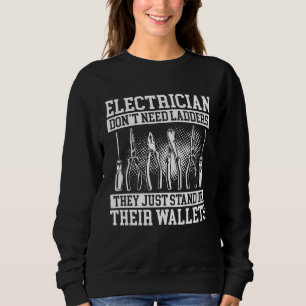 Sweatshirt Électriciens à impression au verso N'ont pas b