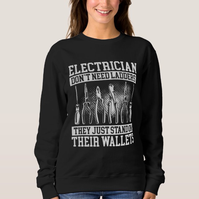 Sweatshirt Électriciens à impression au verso N'ont pas b (Devant)