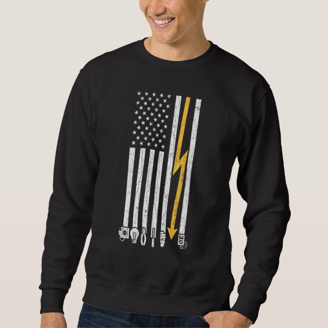 Sweatshirt Électriciens Drapeau Graphique électrique (Devant)