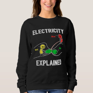 Sweatshirt Électricité Expliquée Ohm Volt Ampère Électricien
