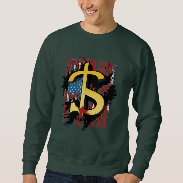 Sweatshirt Élégance Devise : T-shirt à motif dollar" (Devant)