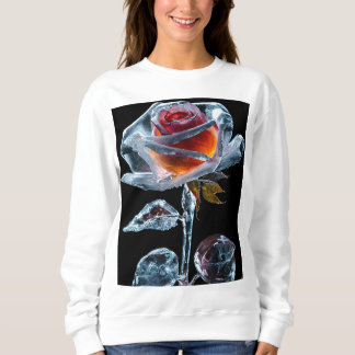 Sweatshirt "Élégance florale chic : T-shirt design Rose femme
