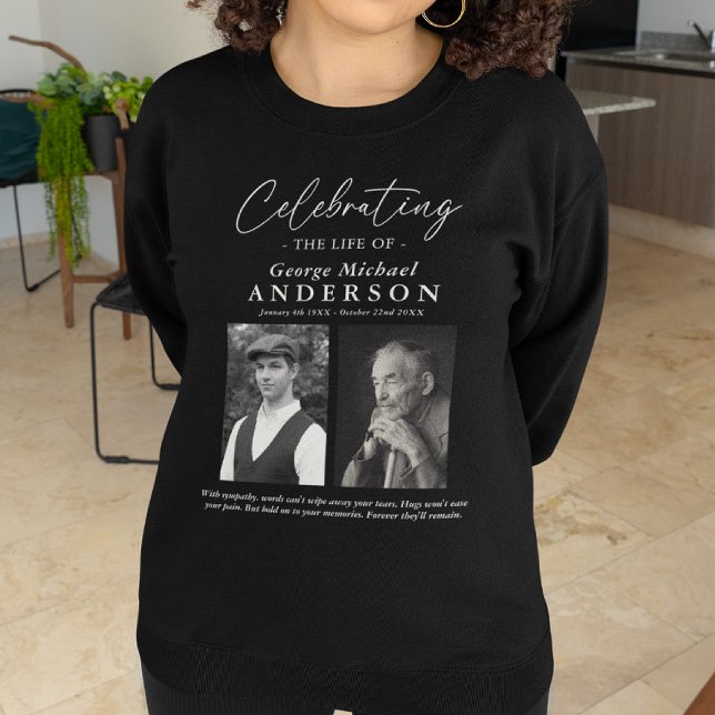 Sweatshirt Elegant 2 Photo 'Celebrating the Life' Hommage (Créateur téléchargé)