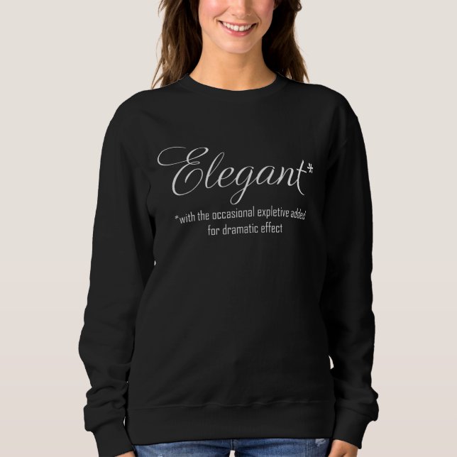 Sweatshirt Élégant avec un juron occasionnel pour effet (Devant)