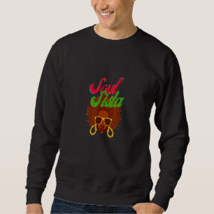 Sweatshirt Élégant Bandeau Africain pour Femmes Fierté Noire