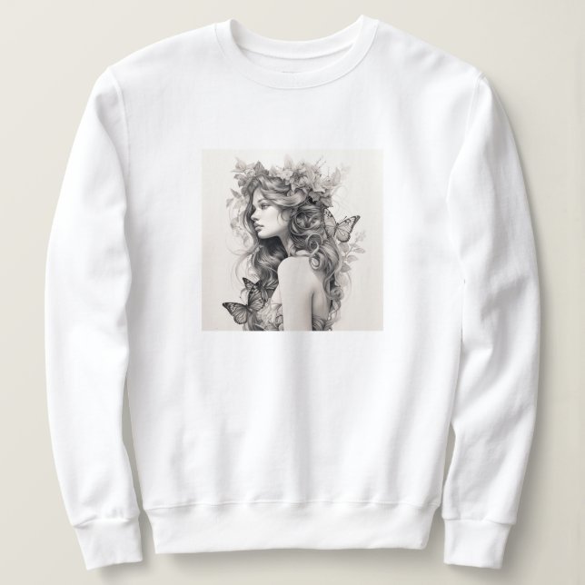 Sweatshirt Elegant Custom Ajouter votre propre cadeau photo p (Design devant)