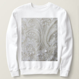 Sweatshirt elegant girly chic grey cream beige white  floral