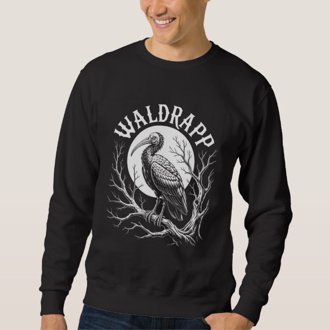 Sweatshirt Elegant Ibis – Monochrome Wildlife - endangered  (Devant)