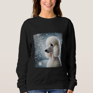 Sweatshirt Elégant Poodé Blanc Dans Tee - shirt Chien D'Hiver